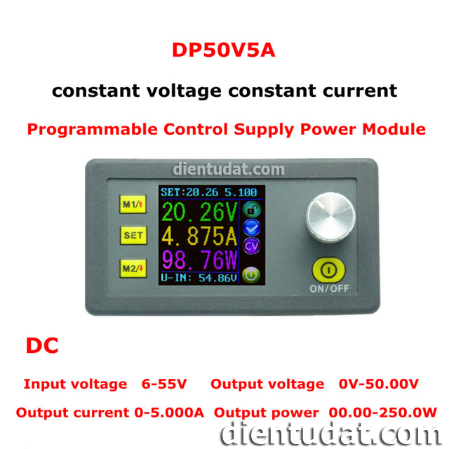 Mạch Nguồn Hạ Áp DP50V5A Hiển Thị LCD