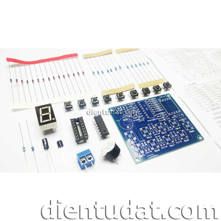 KIT DIY Mạch Nhấn Chuông Ưu Tiên CD4511 8 Phím - Tự Ráp