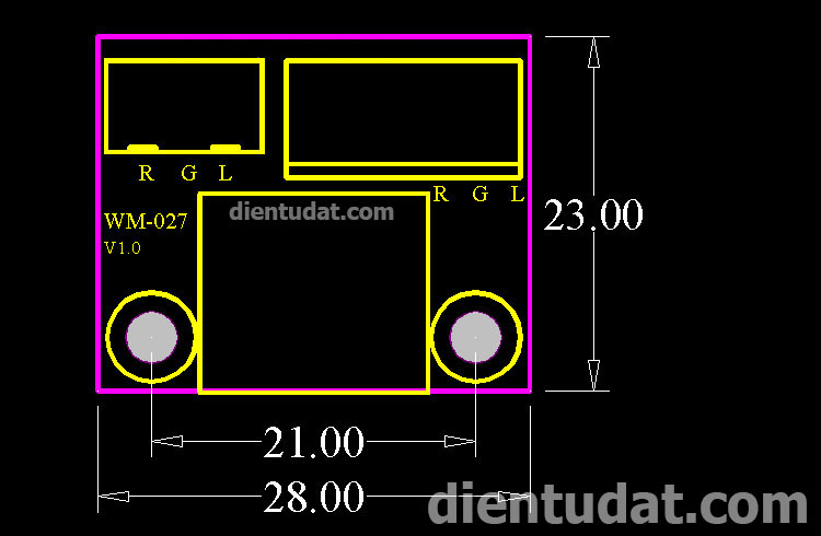 Mạch Chuyển Jack RCA - Domino - Header Connector