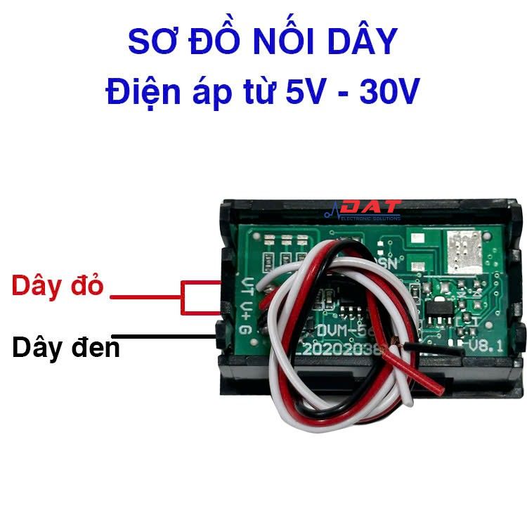 Đồng Hồ Đo DC 0-30.0V - 3 Dây Led 0.56