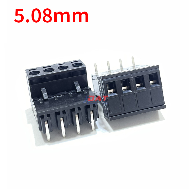 2EDG-5.08-4P Đầu Nối Connector Hàn PCB X Chân Cong 5.08mm 4 Pin Màu Đen