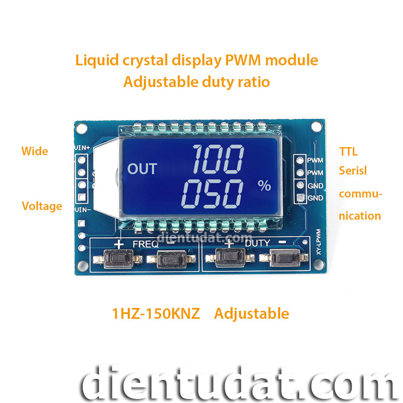 Mạch Điều Chỉnh Tần Số Xung Vuông XY-LPWM Hiển Thị LCD