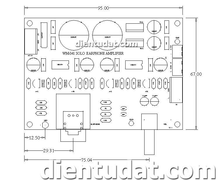 KIT DIY Mạch SOLO EARPHONE DT990 HD650 - Tự Ráp