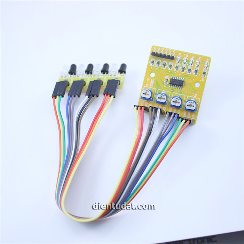 Mạch Dò Đường Hồng Ngoại 4 Cặp - Vàng