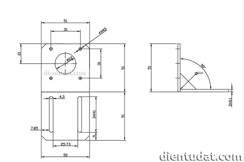 Giá Đỡ Motor Bước 42