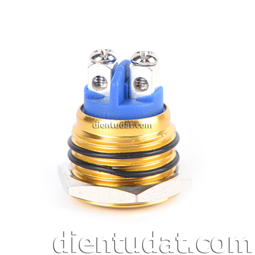 Nút Nhấn Reset Chống Nước 16mm - Vàng