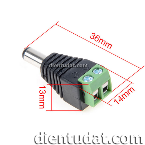 Jack DC Male - Domino 2 pin 5.5x2.1mm