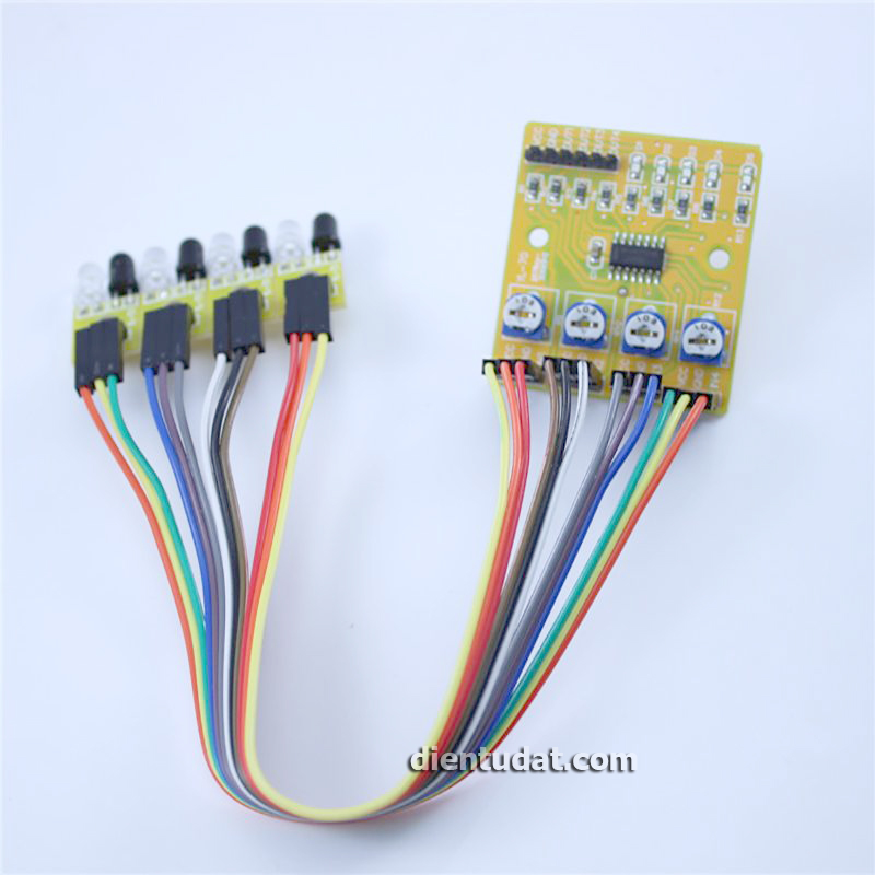Mạch Dò Đường Hồng Ngoại 4 Cặp - Vàng