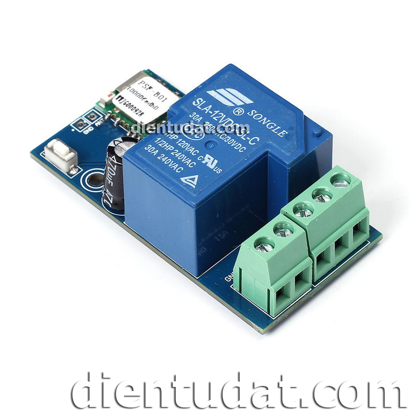Mạch Điều Khiển 1 Relay Qua Wifi 12VDC - Dùng APP