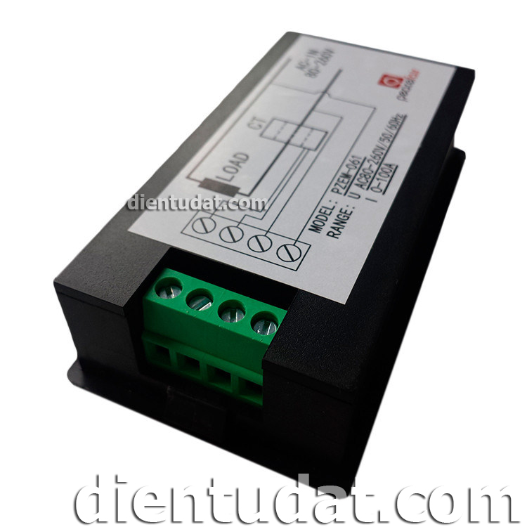 Bộ Đồng Hồ Đo Điện AC Đa Năng 100A PZEM-061 - Đóng Mở CT