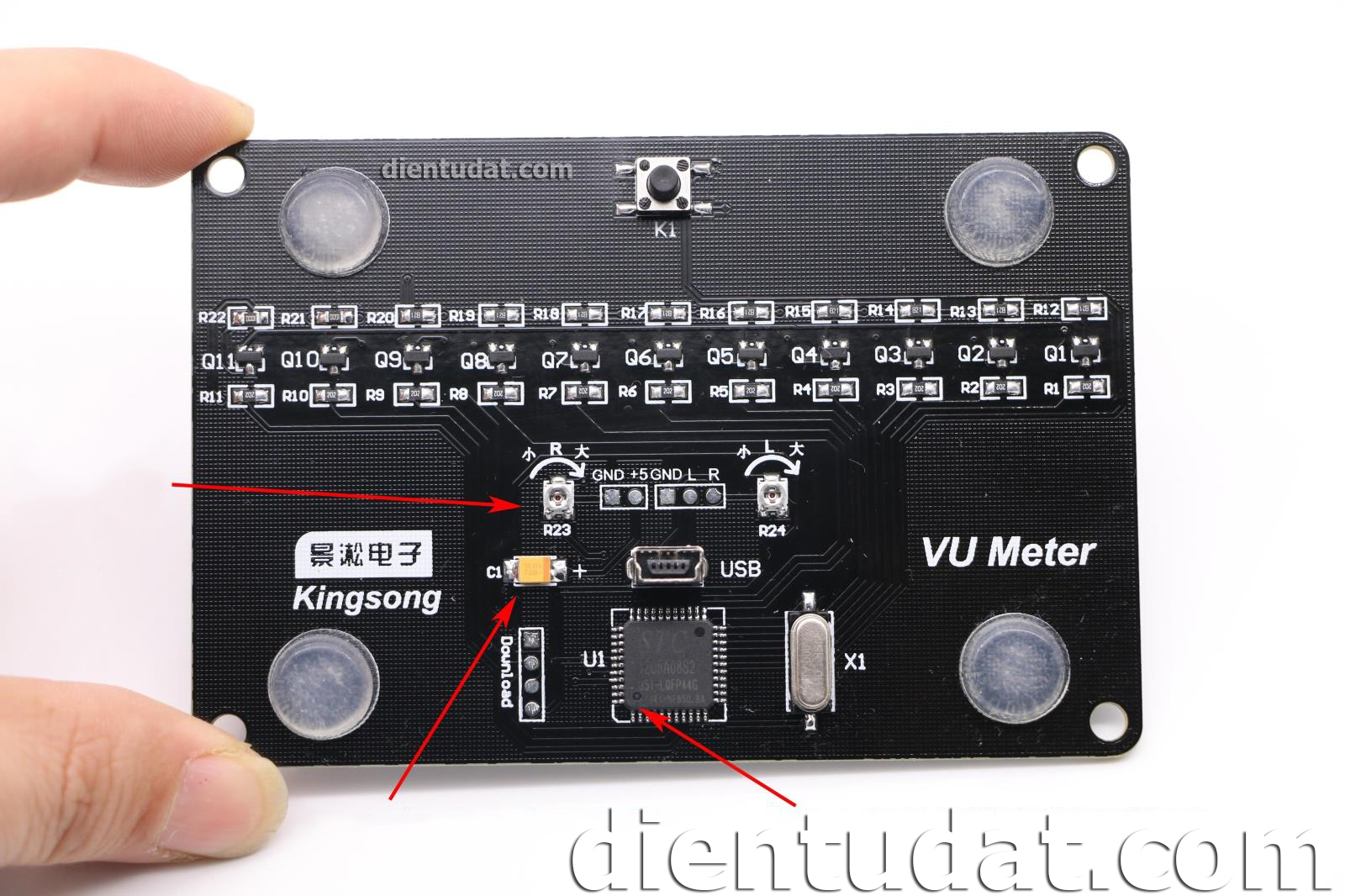 KIT DIY Bộ Led Nháy Theo Nhạc Cánh Quạt ASK11 - Tự Ráp