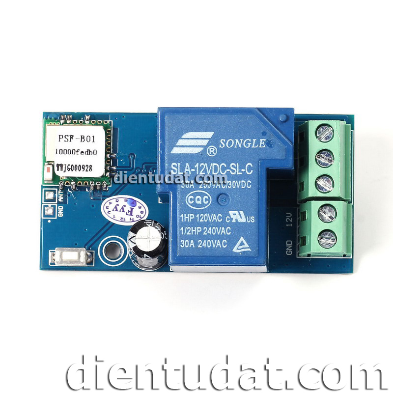 Mạch Điều Khiển 1 Relay Qua Wifi 12VDC - Dùng APP