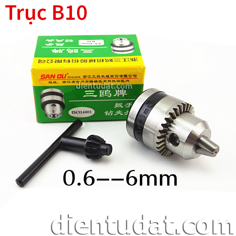 Đầu Kẹp Mũi Khoan 0.6mm-6mm Trục B10
