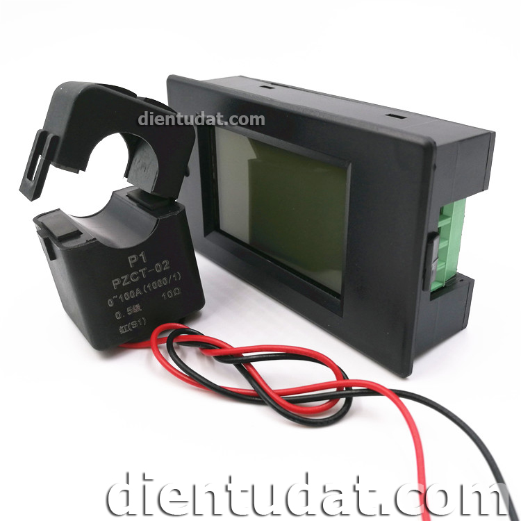 Bộ Đồng Hồ Đo Điện AC Đa Năng 100A PZEM-061 - Đóng Mở CT