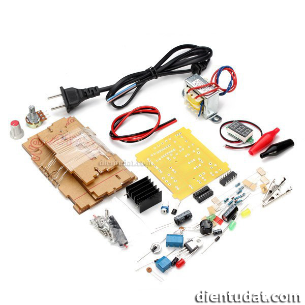 Trọn Bộ Nguồn Mini LM317 Kèm Vỏ Hộp - Tự Ráp