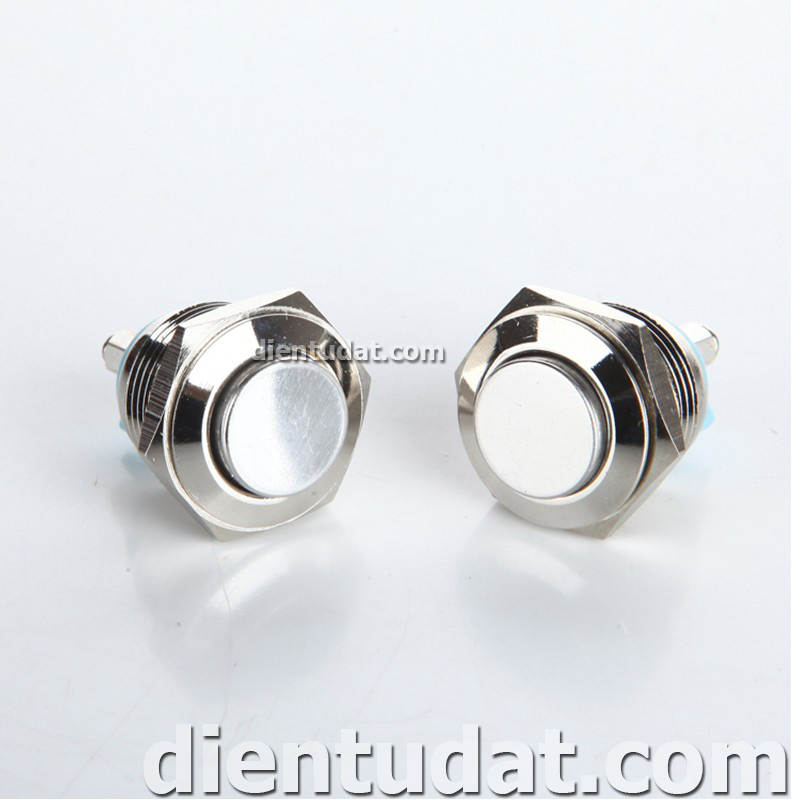 Nút Nhấn Reset Chống Nước 16mm - Trắng