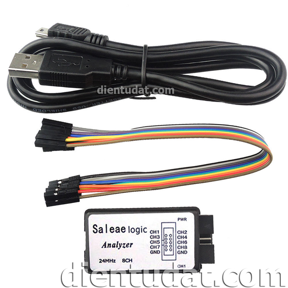Mạch USB Saleae 8CH 24Mhz Logic Analyzer Điện Tử DAT