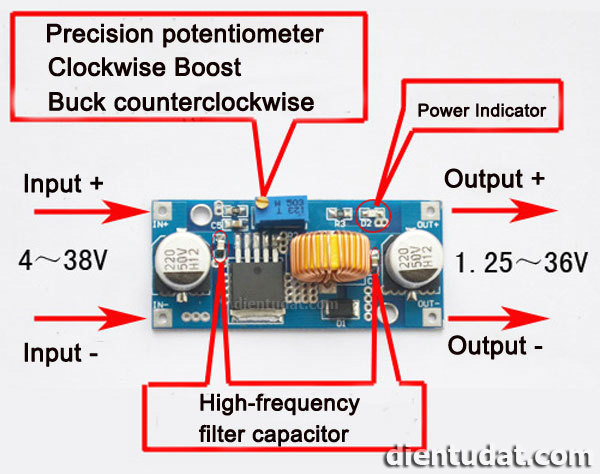 Mạch Hạ Áp 5A XL4015