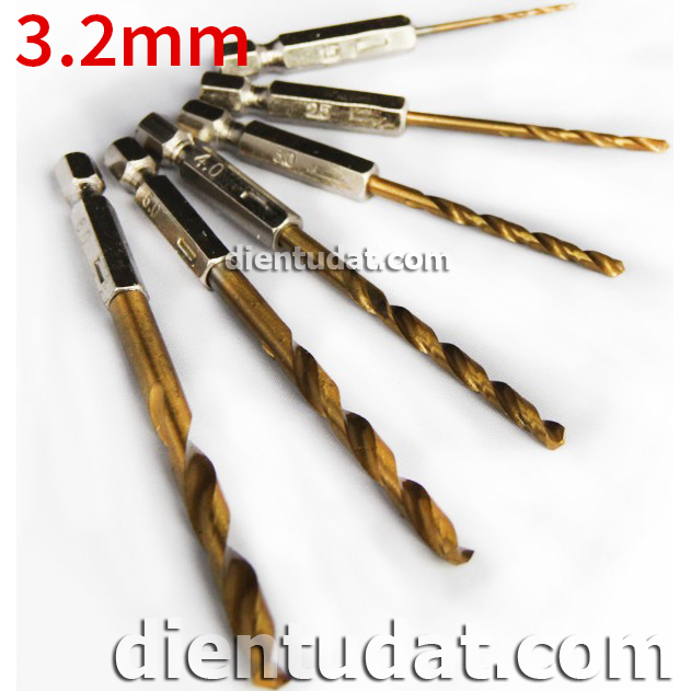Mũi Khoan 3.2mm Trục Lục Giác 6.35mm - 1 Cái