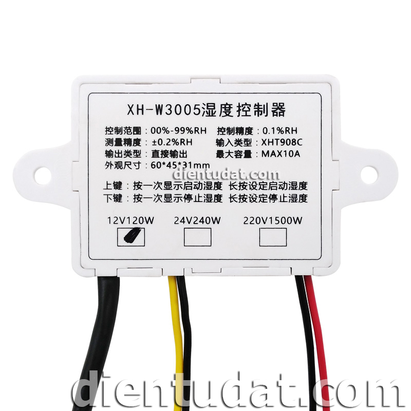 Bộ Điều Khiển Độ Ẩm W3005 - 12VDC