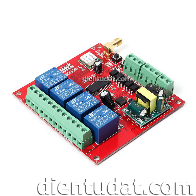Mạch Điều Khiển 4 Relay Qua Wifi 220VAC - Dùng APP