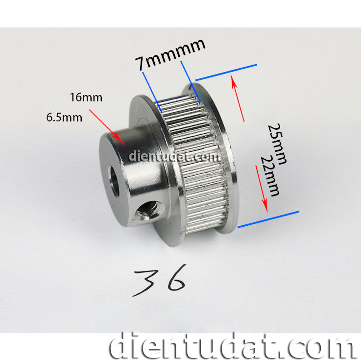 Bánh Răng Motor Pulley GT2 - 36 Răng 5mm