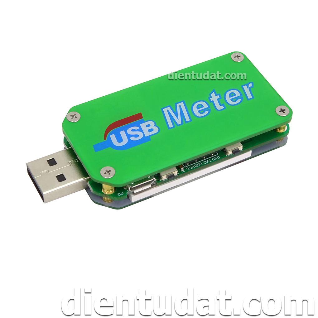 USB UM24C Đo Dòng Áp Dung Lượng Nhiệt Độ - Bluetooth Hiển Thị LCD Màu