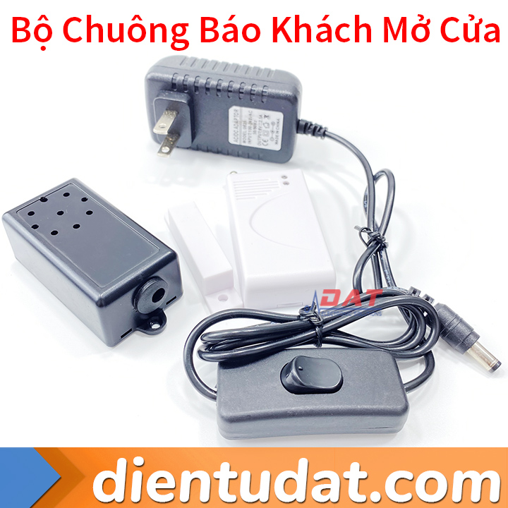 Bộ Chuông Báo Khách Mở Cửa Không Dây Bộ Không Nguồn - Bộ Kèm Nguồn - Hộp Điều Khiển