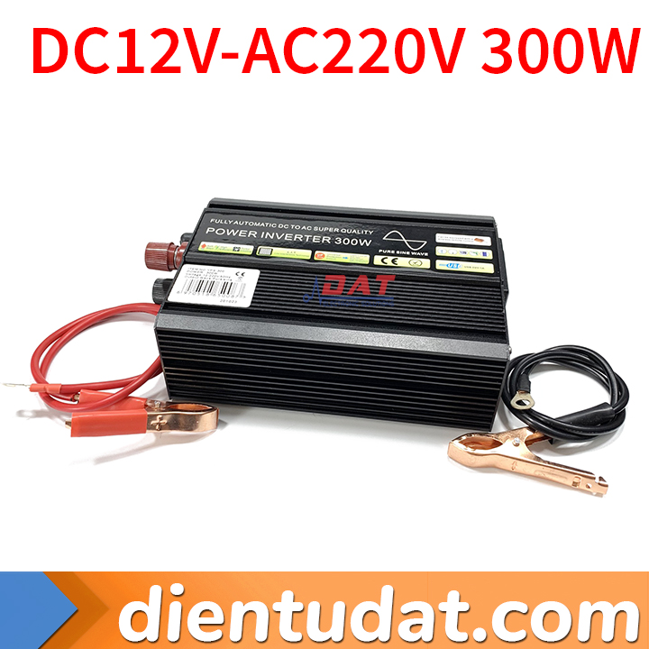 Bộ Chuyển Đổi Điện Inverter Sóng Sin 12VDC Ra 220VAC 300W