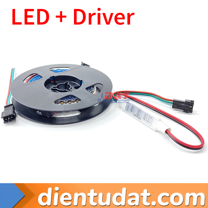 Bộ Dây LED RGB 5050 SMD WS2812B - 144 Led/M Kèm Driver SP002E