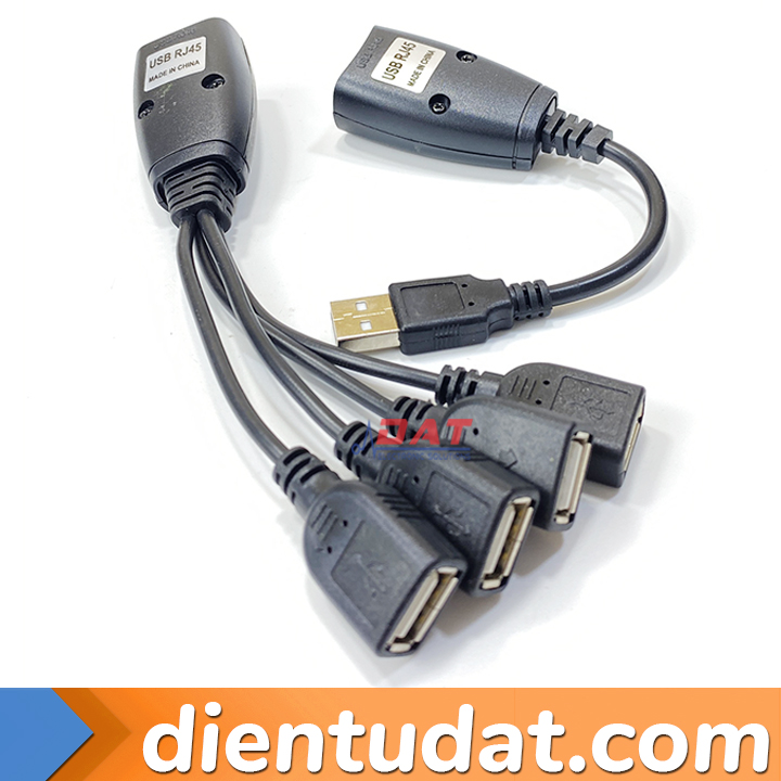 Bộ Mở Rộng Cổng USB Bằng Cổng Mạng LAN RJ45 - 1 Đầu Ra 4 Đầu Female