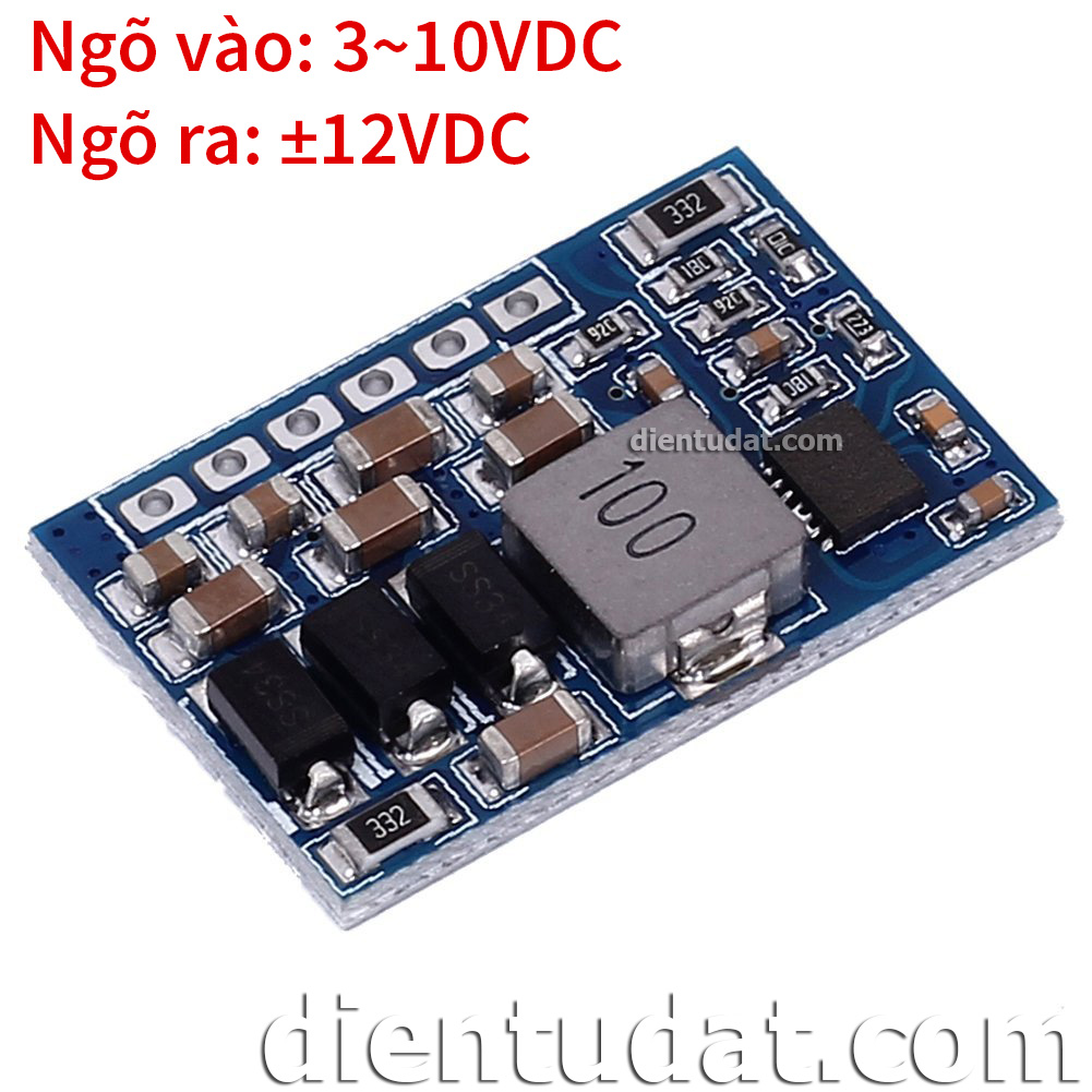 Mạch Tạo Nguồn Đôi ±12V Từ Nguồn 3~13VDC - 10W - Điều Chỉnh Ngõ ra