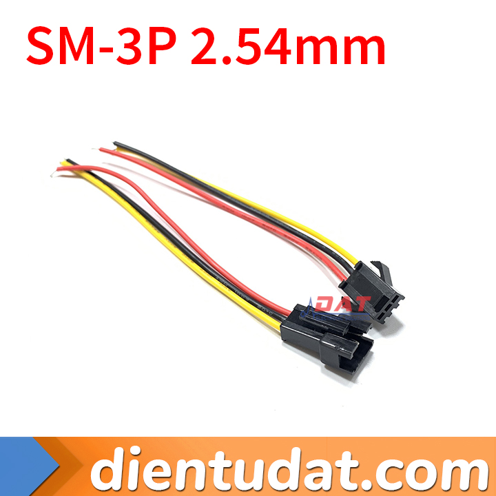 Cặp Jack Kết Nối 3 Pin SM-3P 2.54mm 22AWG 20cm