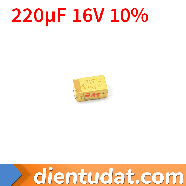 CAP TANT 220UF 16V 10% 2917 KEMET