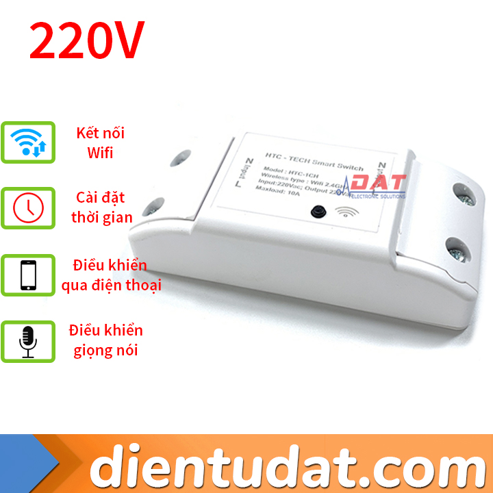 Công Tắc Điều Khiển 1 Thiết Bị Qua Wifi 220V - App Smart Life