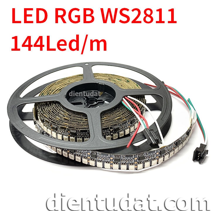 Dây LED RGB 12V 5050 SMD WS2811 144 Led - Cuộn 5 Mét