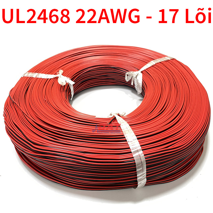 Cuộn Dây Điện Đôi Đỏ Đen UL2468 22AWG - 17 Lõi