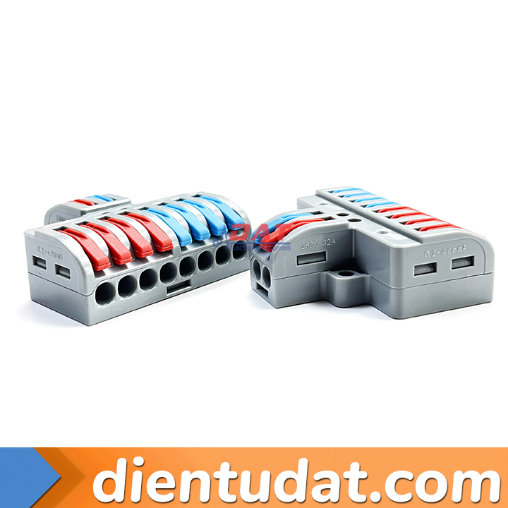 Cút Nối Dây Điện 2 Đầu Ra 8 Đầu - 32A 250V/600V LT2-8