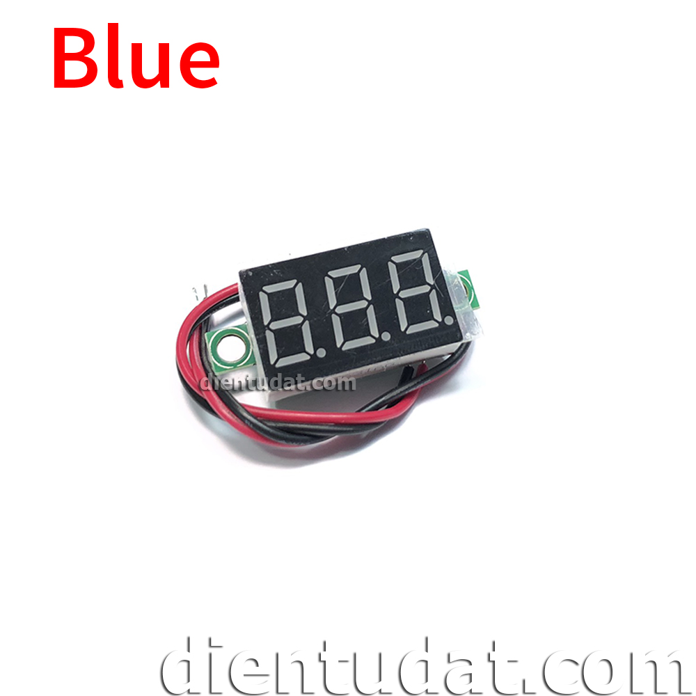 Đồng Hồ Đo Áp Hiển Thị Led 7 Đoạn 3.7 - 32VDC - Xanh Dương