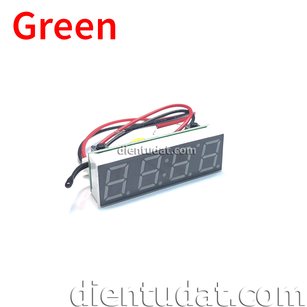 Đồng Hồ Thời Gian Thực - Nhiệt Độ - Vôn Kế - Green