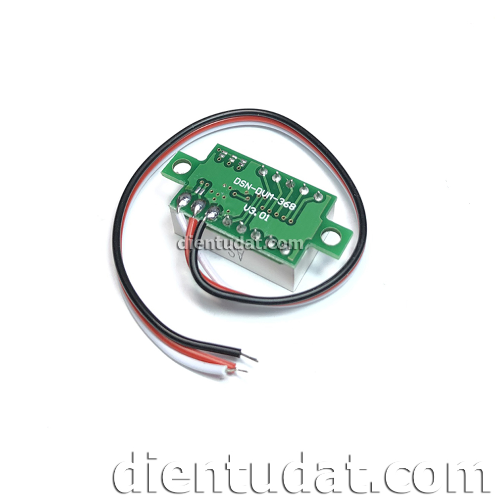 Đồng Hồ Đo Điện Áp DC 0-30V 3 Dây 0.36inch - Đỏ