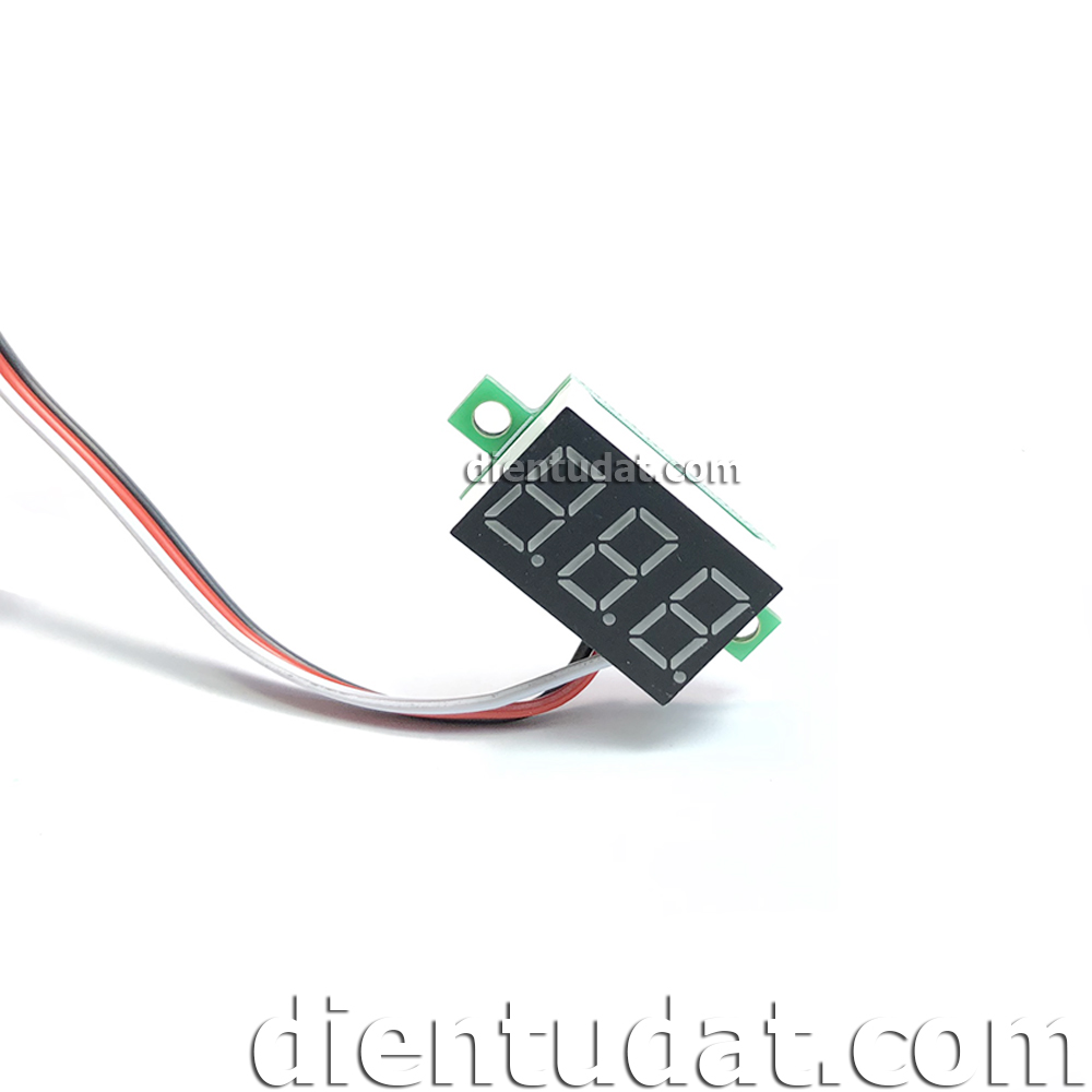 Đồng Hồ Đo Điện Áp DC 0-30V 3 Dây 0.36inch - Đỏ