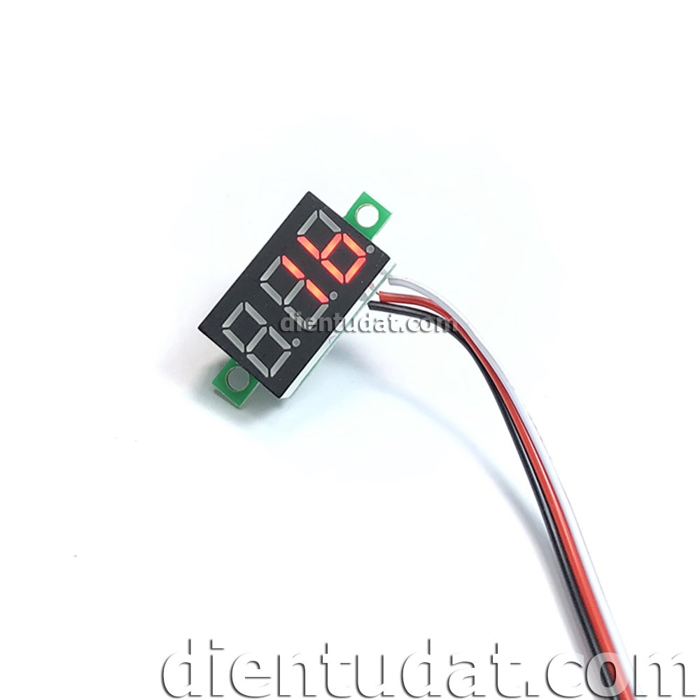 Đồng Hồ Đo Điện Áp DC 0-30V 3 Dây 0.36inch - Đỏ