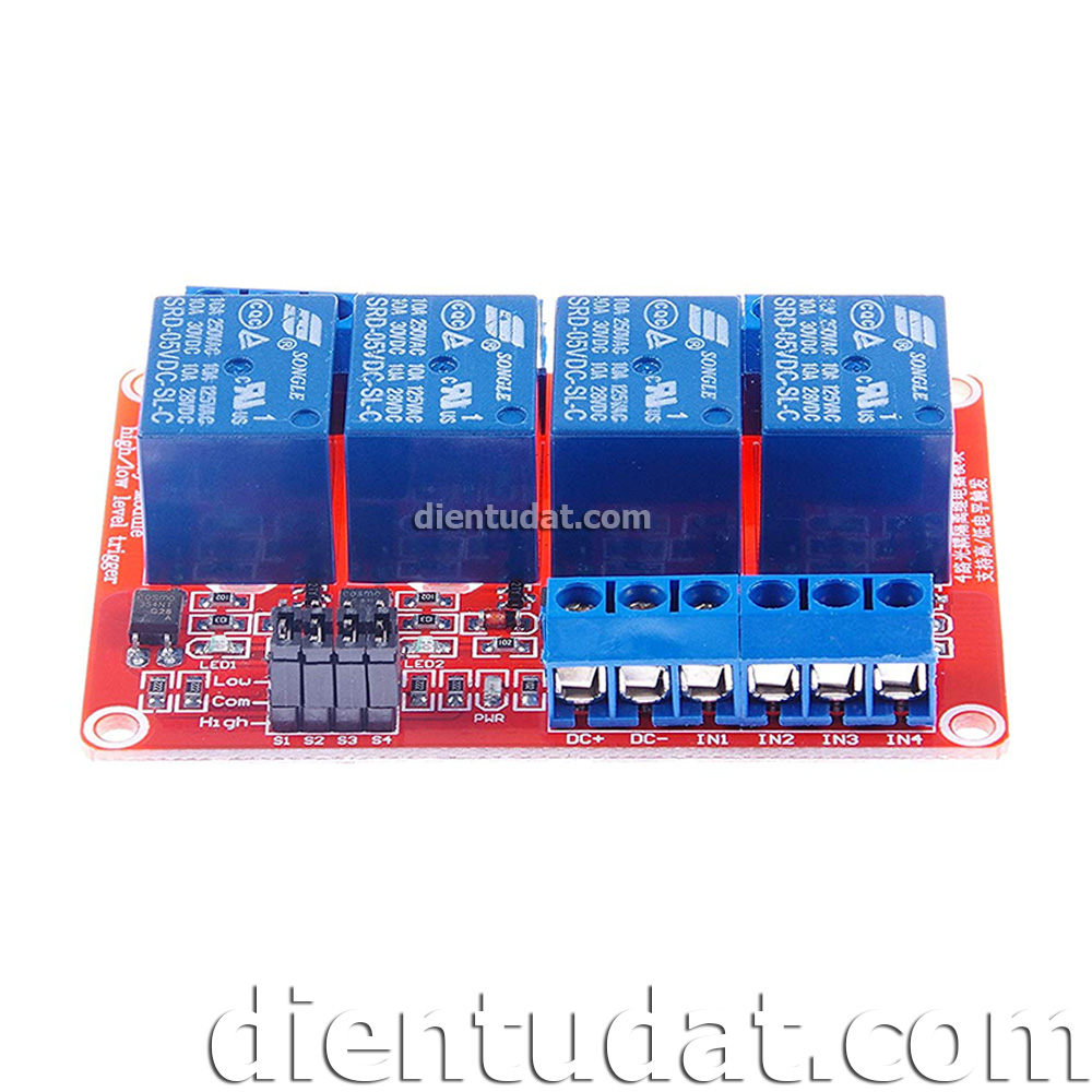 Module 4 Relay 5V Kích High/Low | Điện Tử DAT