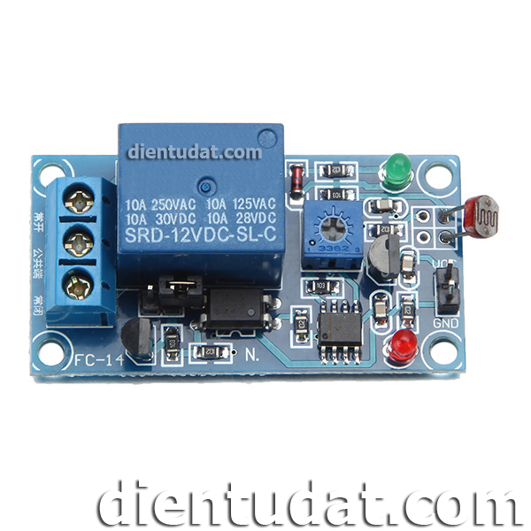 Module Cảm Biến Ánh Sáng (Opto) Đóng Ngắt Relay 12VDC