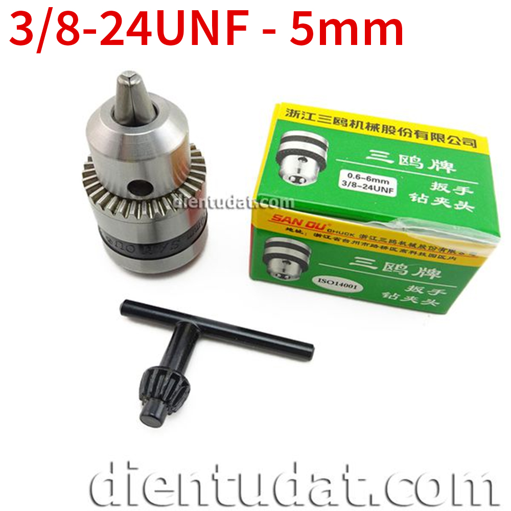 Đầu Kẹp Mũi Khoan 1.5mm-10mm Trục 3/8-24UNF