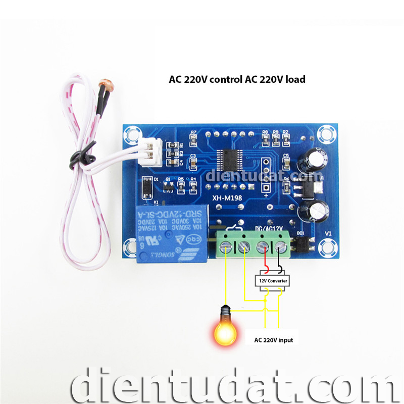 Mạch Cảm Biến Ánh Sáng Hiển Thị Led Đóng Ngắt Relay V2 - M198