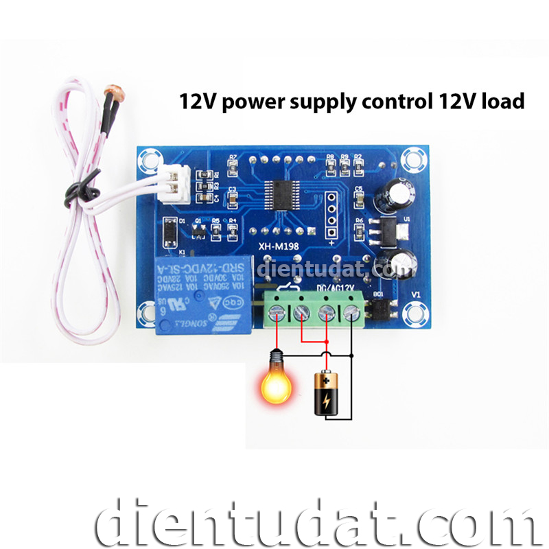 Mạch Cảm Biến Ánh Sáng Hiển Thị Led Đóng Ngắt Relay V2 - M198