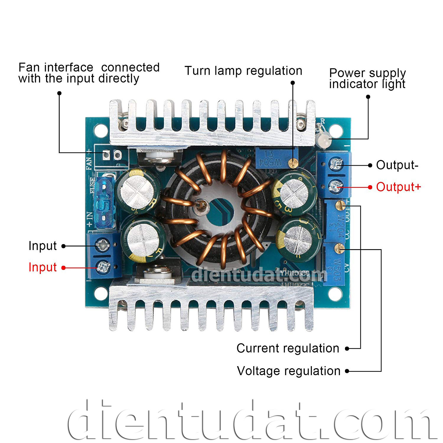 Mạch Tăng Áp DC 10-46V 16A