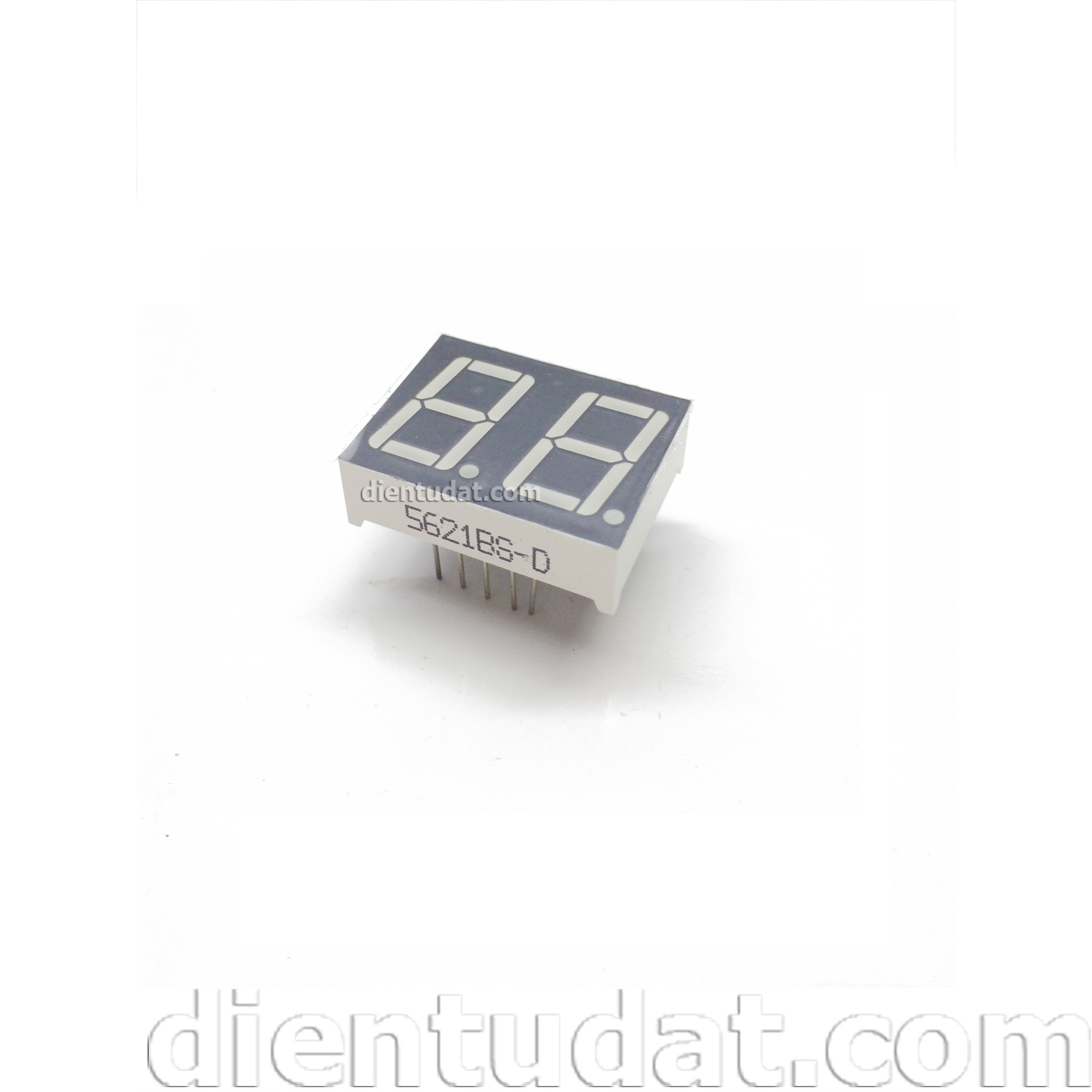 Đèn LED 7 Đoạn Màu Đỏ Dương Chung - 2 Số 5621BS-D